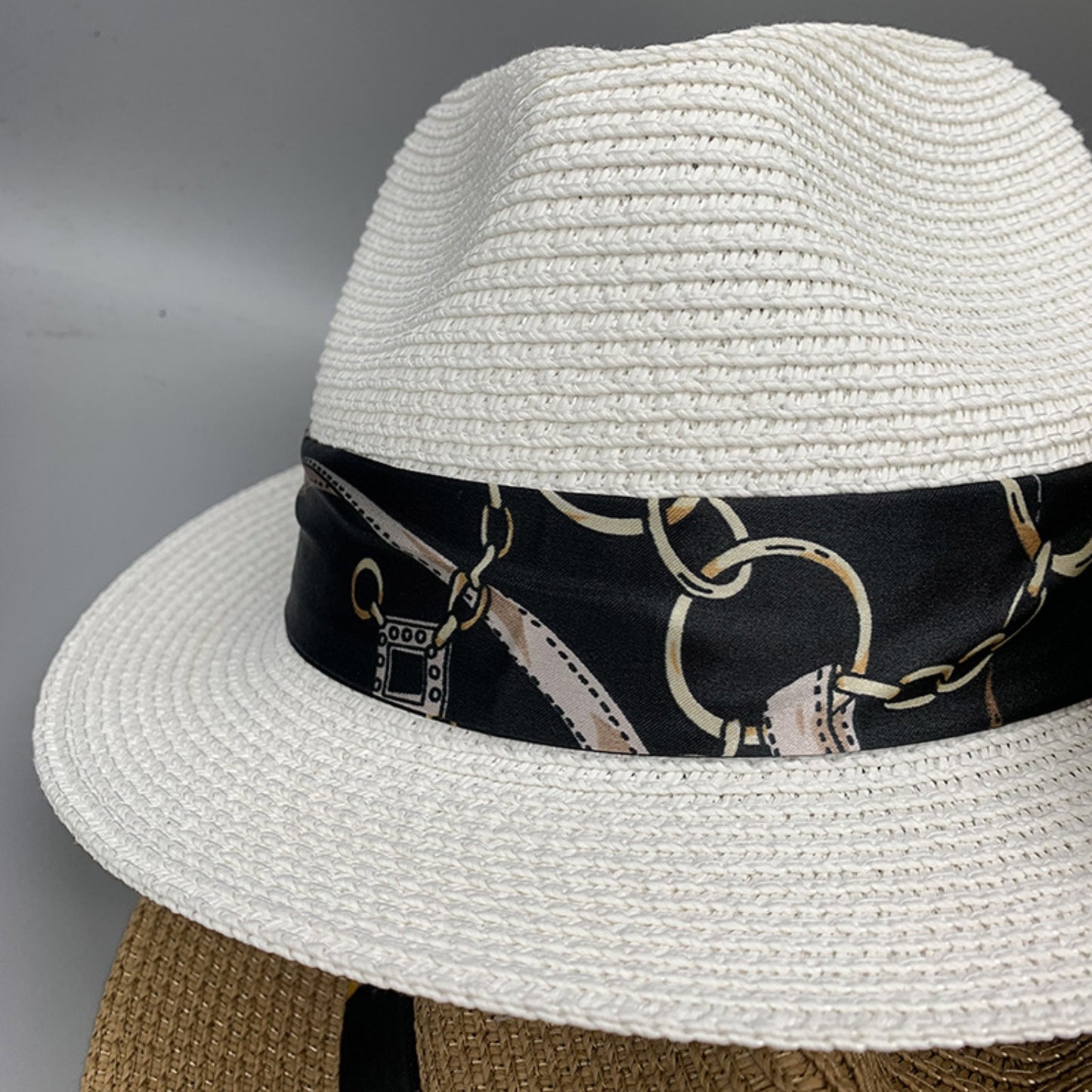 Short Brim Jute Cloth Hat