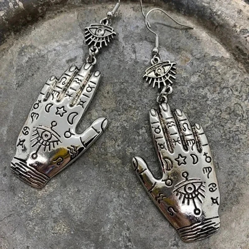 Bohemian Hand of Hamsa Earrings for Good Luck Boho