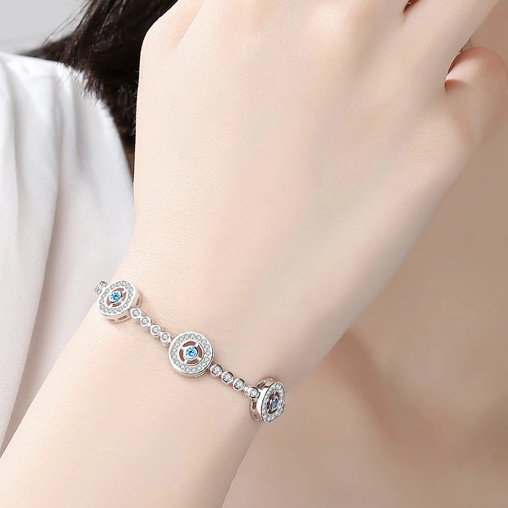 Evil Eye Hamsa Bracelet 925 Sterling Silver