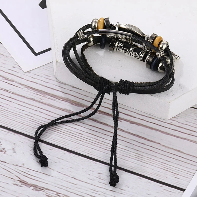 Men's Evil Eye Bracelets For Men's Charms Leather Bracelet Beaded Bracelets Braided Bracelet Men Fashion Accessories Jewelry 15 Different Styles to chose from