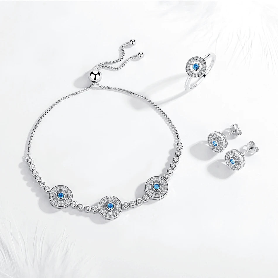 Evil Eye Hamsa Bracelet 925 Sterling Silver