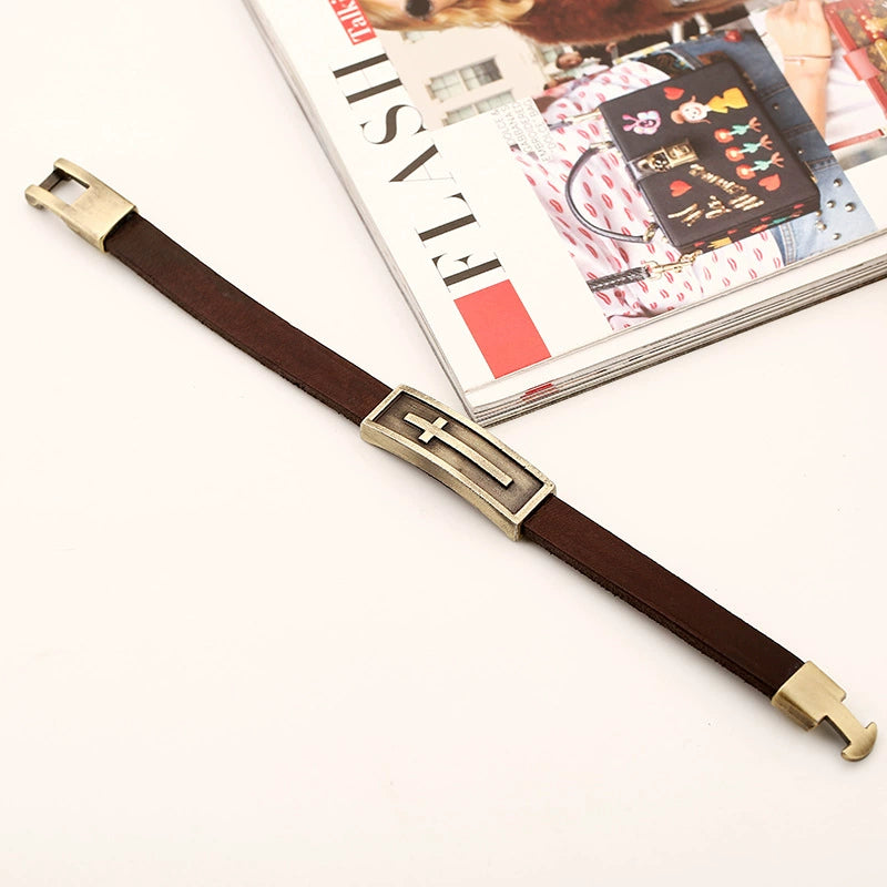 Unique Cross Retro Leather Bracelet