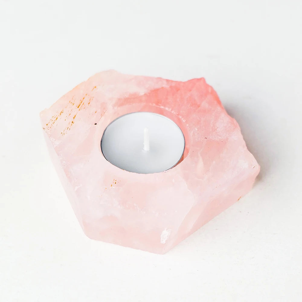 Natural Raw Stone Candle Holders