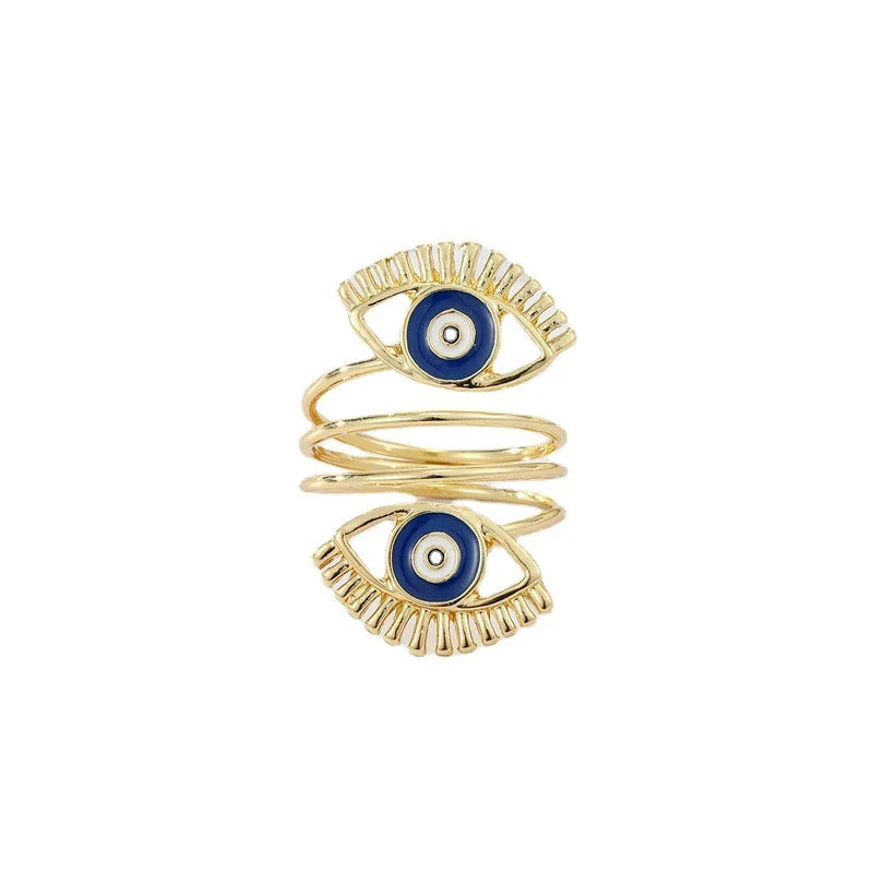 Evil Eye Ring Turkish Blue Evil Eye Adjustable Ring